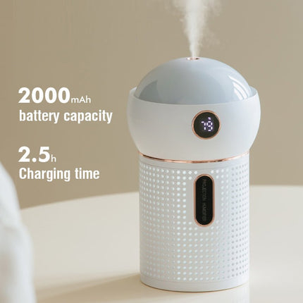 New Projection Night Light Air Humidifier Aroma Diffuser USB Rechargeable Essential Oil Diffusers Moisturizing Spray Steam Maker - Deribla Store