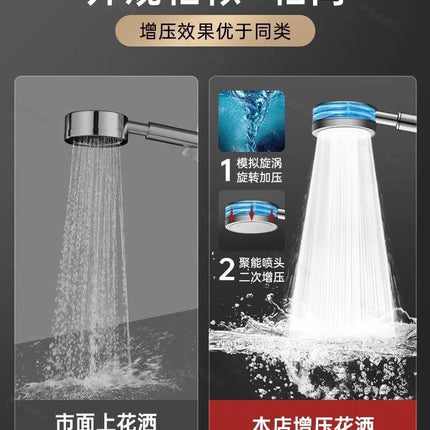 New SUS304 Stainless Steel Bathroom Handheld Shower Head High Pressure Water Saving Sprayer Nozzle Supercharged Rainfall Modes - Deribla Store
