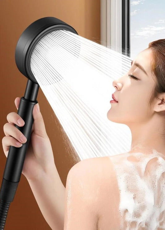 New SUS304 Stainless Steel Bathroom Handheld Shower Head High Pressure Water Saving Sprayer Nozzle Supercharged Rainfall Modes - Deribla Store