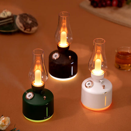 Retro Kerosene Light Humidifier Time Light Humidifier Essential Oil Diffuser Light Adjustable Night Light Humidifiers - Deribla Store