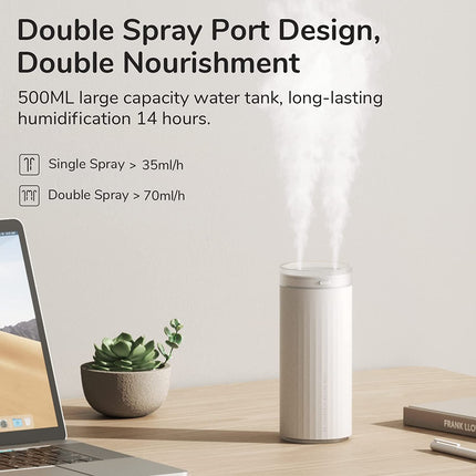 Small Humidifiers 500ml Desk Humidifier Night Light Function Quiet Operation Electric Aroma Diffuser Air Car Humidifier - Deribla Store