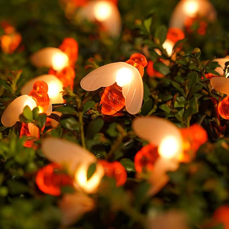 Solar Bee String Lights Outdoor Garden Patio Decoration for Christmas Wedding Yard Solar Fairy Lights Garden Decorations - Deribla Store