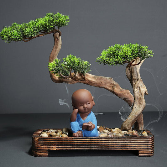Solid Wood Simulation Of New Chinese Zen Decorations - Deribla Store