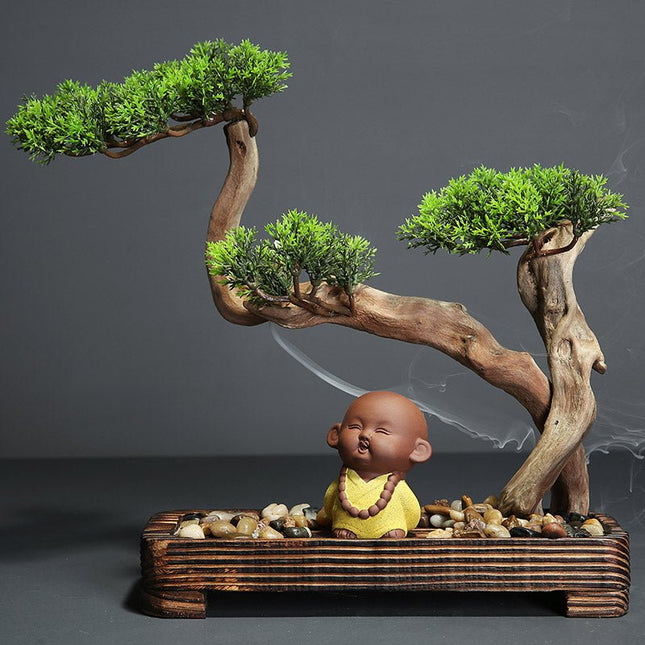 Solid Wood Simulation Of New Chinese Zen Decorations - Deribla Store