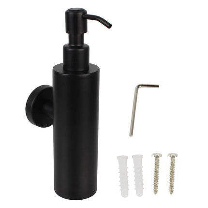 Wall Mounted Soap and Lotion Dispenser Stainless Steel Black Tower Shampoo Dispensers Pump Bottle Bathroom Accessories - Deribla Store