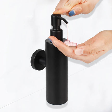 Wall Mounted Soap and Lotion Dispenser Stainless Steel Black Tower Shampoo Dispensers Pump Bottle Bathroom Accessories - Deribla Store