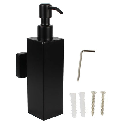 Wall Mounted Soap and Lotion Dispenser Stainless Steel Black Tower Shampoo Dispensers Pump Bottle Bathroom Accessories - Deribla Store
