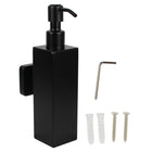 Wall Mounted Soap and Lotion Dispenser Stainless Steel Black Tower Shampoo Dispensers Pump Bottle Bathroom Accessories - Deribla Store