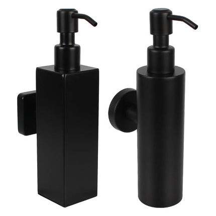 Wall Mounted Soap and Lotion Dispenser Stainless Steel Black Tower Shampoo Dispensers Pump Bottle Bathroom Accessories - Deribla Store