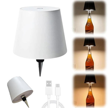Wireless Wine Bottle Lamp Type - C Charging Touch Control Wine Bottle Light Dimming LED Table Lamp Cafe Bar Atmosphere Night Light - Deribla Store