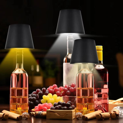Wireless Wine Bottle Lamp Type - C Charging Touch Control Wine Bottle Light Dimming LED Table Lamp Cafe Bar Atmosphere Night Light - Deribla Store