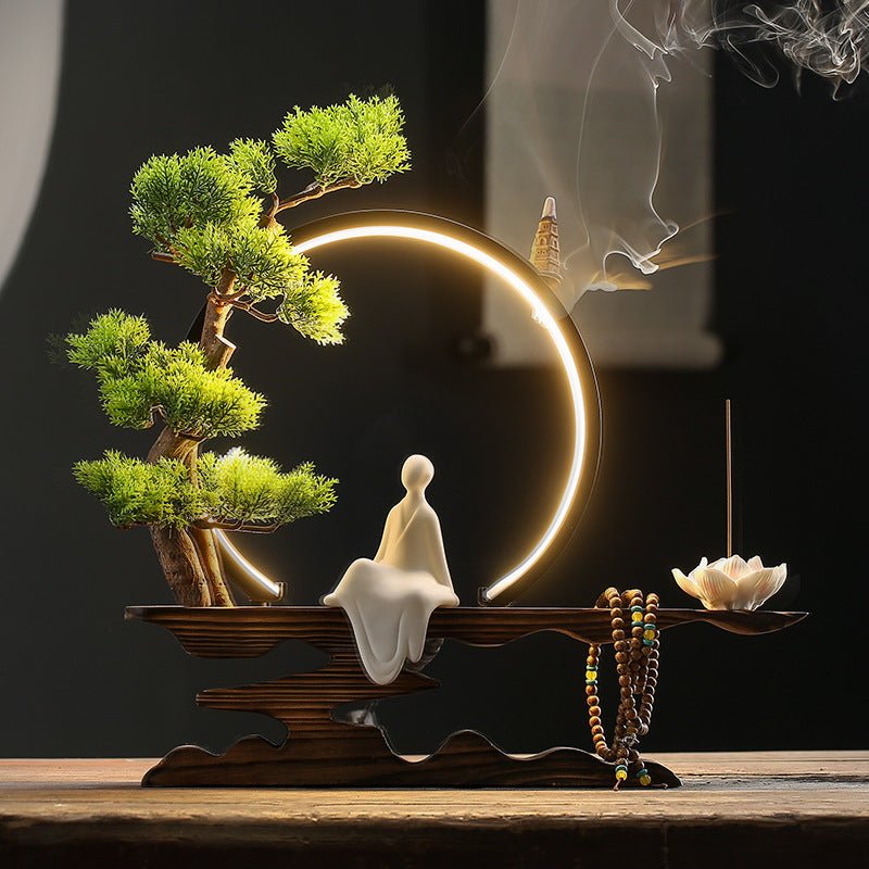 Zen Backflow Incense Burner The Monkey King Quest For The Sutra Decoration Living Room Entrance Office Decorations Home Incense Burner - Deribla Store