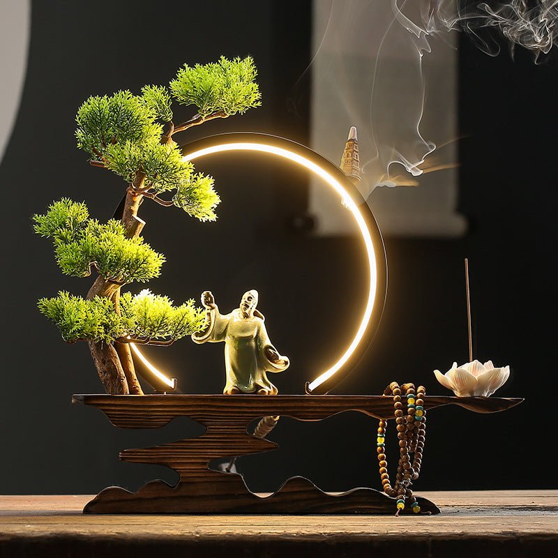 Zen Backflow Incense Burner The Monkey King Quest For The Sutra Decoration Living Room Entrance Office Decorations Home Incense Burner - Deribla Store