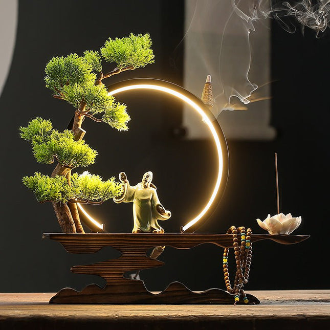 Zen Backflow Incense Burner The Monkey King Quest For The Sutra Decoration Living Room Entrance Office Decorations Home Incense Burner - Deribla Store