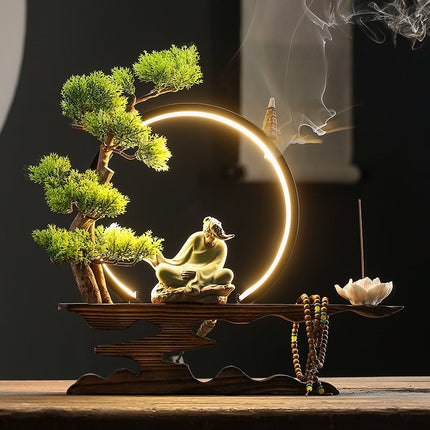Zen Backflow Incense Burner The Monkey King Quest For The Sutra Decoration Living Room Entrance Office Decorations Home Incense Burner - Deribla Store